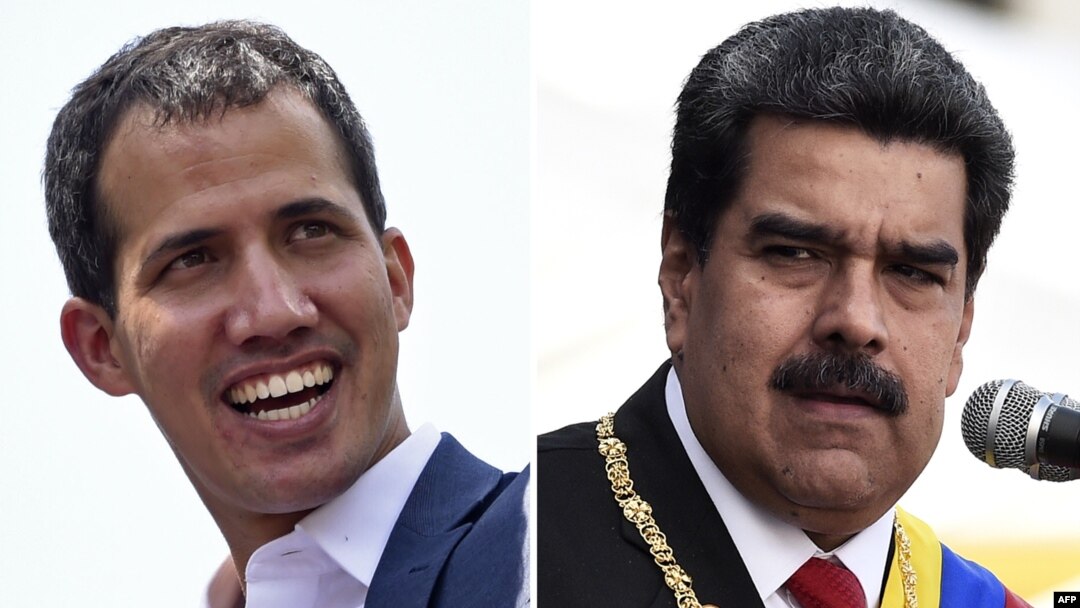 Pemimpin oposisi Venezuela Juan Guaido (kiri) menolak untuk berunding dengan Presiden Nicolas Maduro.
