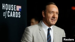 Aktor Kevin Spacey yang bermain sebagai presiden AS dalam serial Netflix "House of Cards." (Reuters/Mario Anzuoni)