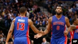 Andre Drummond (0), Detroit Pistons, Dallas,Texas, le 9 mars 2016 