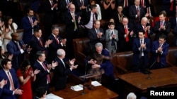 U.S. representatives and senators gather on the first day of the new Congress at the U.S. Capitol in Washington