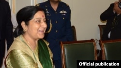 La ministre indienne des Affaires étrangères, Sushma Swaraj