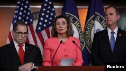 La presidenta de la Cámara de Representantes, Nancy Pelosi, reveló este 15 de enero de 2020 a los legisladores que actuarán como "gestores" en el jucio político al presidente Donald Trump en el Senado.