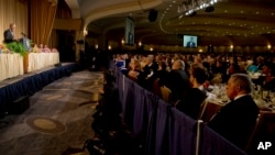 Le dîner des correspondants de la Maison Blanche de 2014, au Hilton Hotel, le 3 mai 2014.