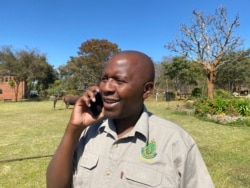 Tinashe Farawo, spokesman of the Zimbabwe Parks and Wildlife Management Authority, (Harare, Aug. 24, 2021) says the efforts of conservation groups such as International Anti-Poaching Foundation are helping to fight poaching.