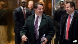 FILE - Anthony Scaramucci arrives at Trump Tower in New York. 