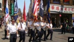 華裔退伍軍人會在華埠遊行