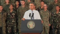 اوباما در جمع سربازان آمريکايی و فيليپينی