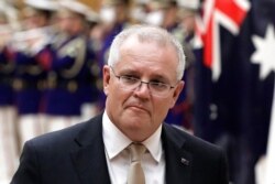 Tư liệu - Thủ tướng Úc Scott Morrison ở Tokyo, ngày 17/11/2020.