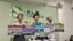香港民主黨召開記者會發表施政報告建議。（美國之音照片）