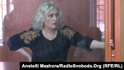 Неля Штепа під час одного з засідань суду у Харкові 13 серпня 2016 року