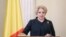 Romanian Prime Minister Viorica Dancila is sworn during a ceremony at the Cotroceni Presidential Palace in Bucharest, Romania, Jan. 29, 2018. 