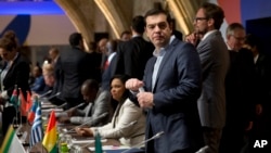 Le Premier ministre grec Aléxis Tsípras au Sommet UE-Afrique sur les migrations à Malte le 12 novembre 2015.