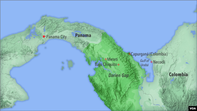 Migrants heading from South America into Central America face a difficult trek through Panama’s Darien Gap. (VOA)