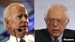 Thượng nghị sĩ Hoa Kỳ Bernie Sanders, 77 tuổi (phải) và cựu Phó Tổng thống Hoa Kỳ Joe Biden, 76 tuổi, là những ứng cử viên già nhất trong nhóm các ứng cử viên Dân chủ tranh cử năm 2020.