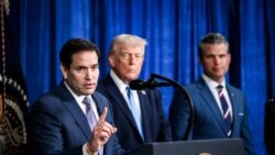 U.S. Secretary of State Marco Rubio speaks during a press conference following a U.S. strike on Venezuela. (File) 