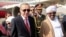 FILE - Sudan’s President Omar al-Bashir welcomes Turkey's President Recep Tayyip Erdogan at Khartoum Airport, Sudan, Dec. 24, 2017. 