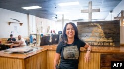 FILE - Owner Lauren Boebert is seen at Shooters Grill in Rifle, Colorado, April 24, 2018. 