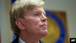 David Duke, ancien chef du Ku Klux Klan (KKK), à Baton Rouge, en Louisiane, le 22 juillet 2016. (AP Photo/Max Becherer)