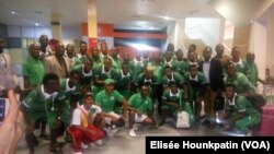 Hafia Football Club de Conakry à Cotonou, Bénin, le 8 février 2018. (VOA/Elisée Hounkpatin)