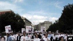 북한의 자유를 외치는 한인교회연합 (KCC) 횃불대회 행사 현장