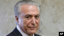 Presiden Brazil Michel Temer di Brasilia, Brazil, 22 Maet 2017. (Foto: dok).