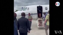 Premye Da m nan Martine Moise retounen ann Ayiti pou l antere prezidan Moise ki mouri asasinen
