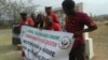 FILE: Rural Teachers Union of Zimbabwe executive members marching from Mutawatawa to Harare.