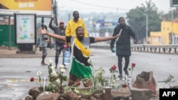 Manifestante em Maputo