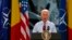 U.S. Vice President Joe Biden addresses Romanian and U.S. soldiers at Otopeni military airbase near Bucharest May 20, 2014.