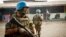 FILE - United Nations peacekeepers from Uruguay patrol a street in Goma, eastern Congo, July 13, 2012. 