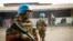 FILE - United Nations peacekeepers from Uruguay patrol a street in Goma, eastern Congo, July 13, 2012. 