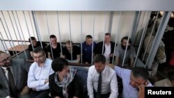 Украинские моряки в зале суда