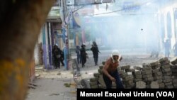 Una toma de la violencia en Masaya, Nicaragua, durante las protestas contra el gobierno de Daniel Ortega que comenzaron en abril de 2018. Foto de Manuel Esquivel Ubina.