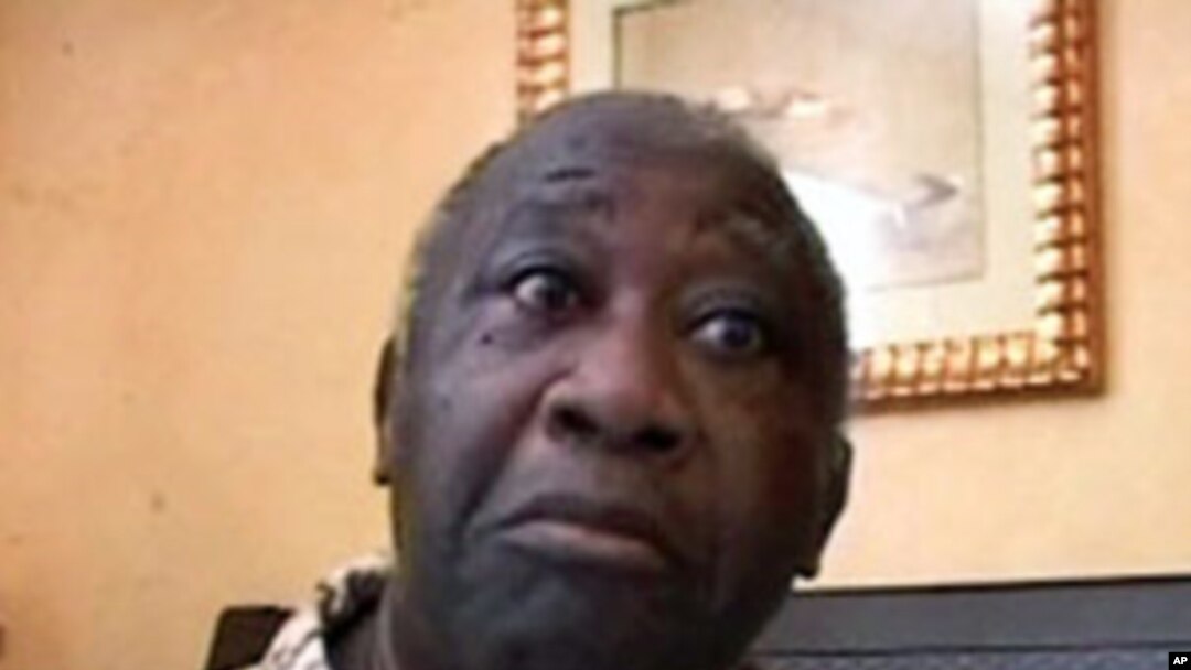 Ivory Coast's Laurent Gbagbo after being arrested, April 11, 2011