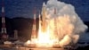 The H3 Launch Vehicle No. 5, carrying the Quasi-Zenith Satellite "Michibiki No. 6," lifts off at a launch pad in Tanegashima Space Center in Tanegashima, southern Japan, Feb. 2, 2025. (Kyodo News via AP)