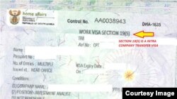 SAF Work Visa