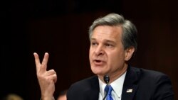 FBI Director Christopher Wray testifies before the Senate Judiciary Committee on Capitol Hill in Washington, July 23, 2019.