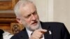 FILE - Britain's opposition Labour Party leader Jeremy Corbyn speaks after a memorial service to commemorate the 25th anniversary of the murder of black teenager Stephen Lawrence at St Martin-in-the-Fields church in London, April 23, 2018.