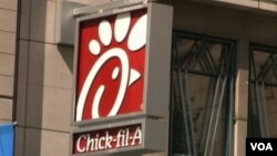 Chick-fil-A餐馆(视频截图)