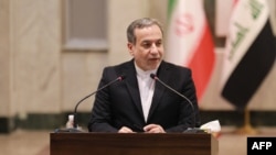 FILE - Iran's Foreign Minister Abbas Araghchi speaks during a joint press conference with his Iraqi counterpart in Baghdad, Oct. 13, 2024.