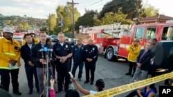 El alcalde Eric Garcetti habla durante una conferencia de prensa sobre el tiroteo en un supermercado Trader Joe's en el barrio Silver Lake de Los Ángeles, el 21 de julio de 2018.