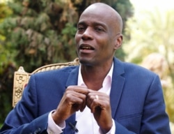 FILE - Haiti's President Jovenel Moise speaks with Reuters, in Port-au-Prince, Haiti, Nov. 15, 2019.