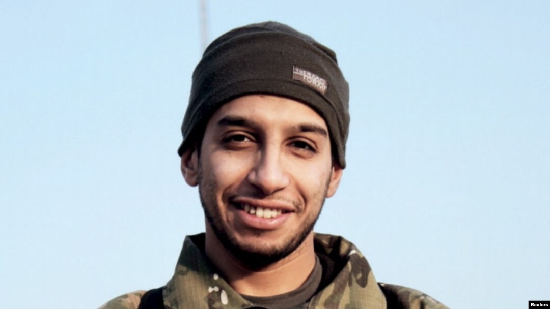 An undated photograph of a man described as Abdelhamid Abaaoud that was published in the Islamic State's online magazine Dabiq and posted on a social media website.