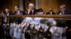 From left, Senator James E. Risch (R-ID), Senator Marco Rubio (R-FL), Senator Benjamin L. Cardin (D-MD), and Senator Robert Menendez (D-NJ) attend a hearing of the Senate Foreign Relations Subcommittee. 