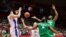 FILE - Nigeria's Ike Diogu competes in a FIBA World Cup, Sept. 4, 2019, against South Korea.
