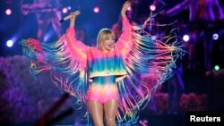 Taylor Swift performs at the iHeartRadio Wango Tango concert in Carson, California, U.S., June 1, 2019. 