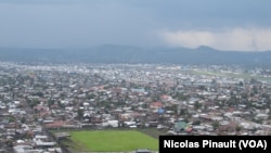 Une vue aérienne de la ville de Goma 