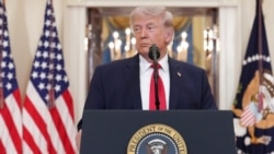 도널드 트럼프 대통령이 1일 대국민 담화를 발표하고 있다.