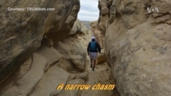 Narrow Passageway at Chaco Opens onto Ancient Vista