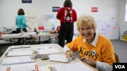 Faith Loudon, Anne Arundel County coordinator and a member of the Republican Central Committee. (Photo: J. Oni / VOA) 